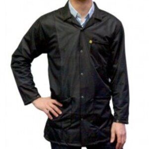 Transforming Technologies Black ESD Fabric 9010 Lab Smock Coat New 2XL Unisex